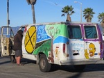 Xmas a.m. Santa Monica beach parking lot3 12-25-13.JPG